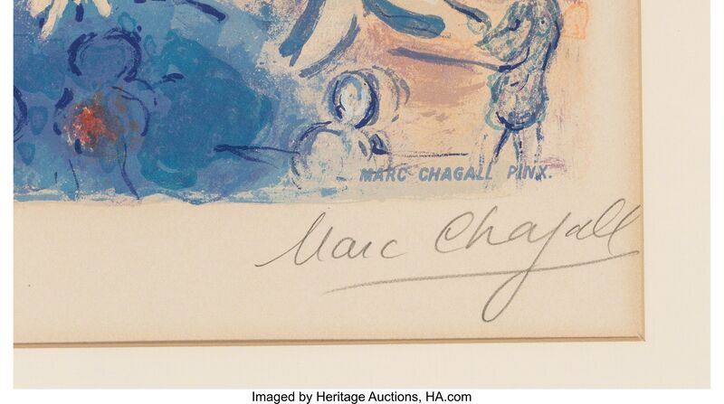Marc Chagall, ‘Avenue de la Victoire à Nice, from  Nice et la Côte d'Azur’, 1967, Print, Lithograph in colors on Arches paper, Heritage Auctions