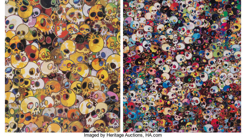Takashi Murakami, ‘MGST 1962-2011 and There are Little People Inside Me (two works)’, 2011, Print, Offset lithographs in colors on smooth wove paper, Heritage Auctions