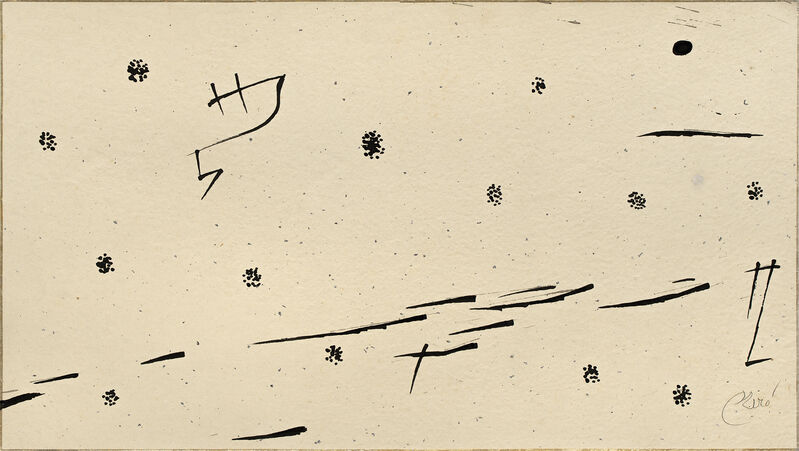 Joan Miró, ‘Paysage’, 1977, Drawing, Collage or other Work on Paper, India ink on paperboard, Galerie Lelong & Co.