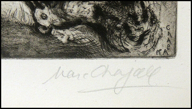 Marc Chagall, ‘Fables de la Fontaine: Les Deux Coqs (Cramer 22)’, 1952, Print, Etching, Original Art Broker
