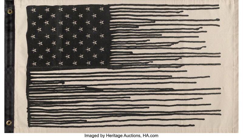 Shepard Fairey, ‘Drip Flag’, 2010, Print, Screenprint on canvas flag, Heritage Auctions
