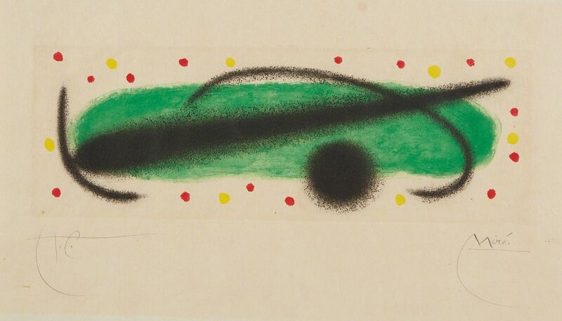 Joan Miró, ‘Fusée (Rocket): one plate’, 1959, Print, Aquatint in colors, on pale green wove paper, with full margins, Phillips