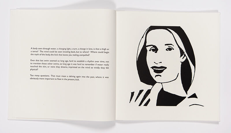 Alex Katz, ‘Swimming Home’, 2013, Books and Portfolios, Bound book containing six woodcut images by Alex Katz and letterpress text by Vincent Katz, Graphicstudio USF