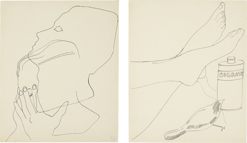 Andy Warhol, ‘Untitled’, Drawing, Collage or other Work on Paper, Ink on paper, two sided, Phillips