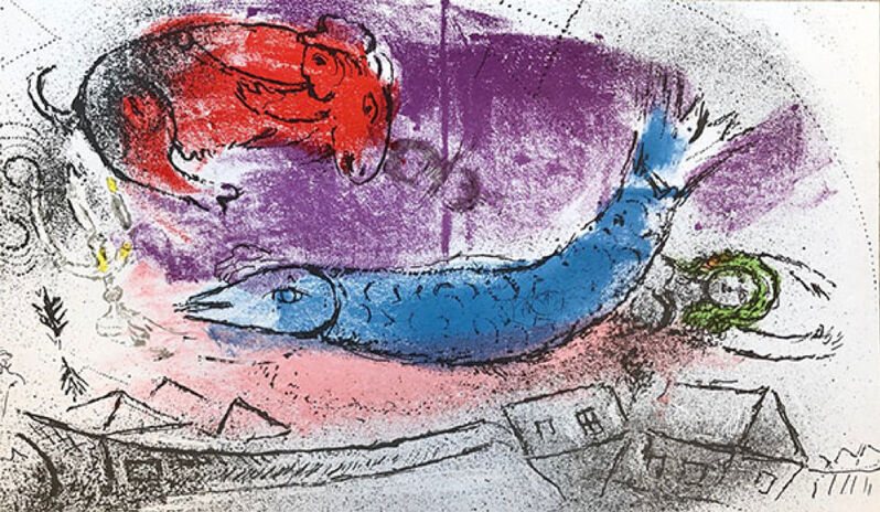 Marc Chagall, ‘The Blue Fish’, 1957, Print, Lithograph, Galerie d'Orsay