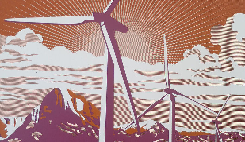 Shepard Fairey, ‘Windmill’, 2009, Print, Speckletone paper, AYNAC Gallery