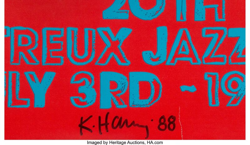 Keith Haring, ‘20th Montreux Jazz Festival’, 1986, Print, Silkscreen in colors on paper, Heritage Auctions