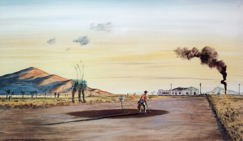 Peter Hurd, ‘Carizozo, NM’, 1950, Drawing, Collage or other Work on Paper, Watercolor on paper, Addison Rowe Gallery