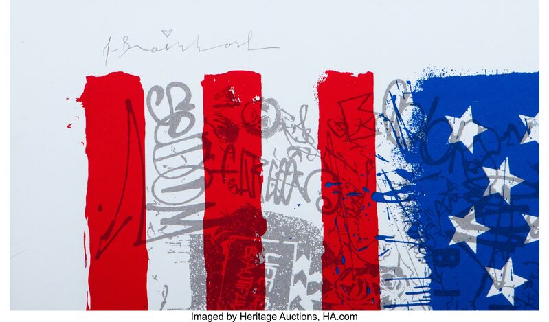 Mr. Brainwash, ‘American Flag’, 2016, Print, Screenprint in colors on hand torn paper, Heritage Auctions
