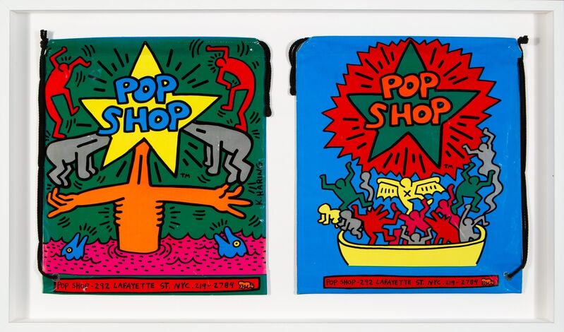 Keith Haring, ‘Pop Up Shop Shopping Bags’, 1988, Other, Plastic doublestring shopping bags, Heritage Auctions
