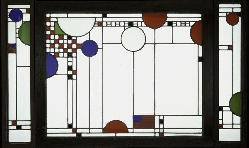 Frank Lloyd Wright, ‘Avery Coonley Playhouse: Triptych Window’, 1912, Architecture, Clear and colored lead glass in oak frames, Art Institute of Chicago