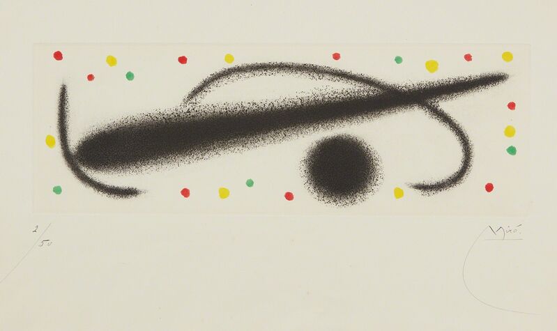 Joan Miró, ‘Fusée (Rocket): one plate’, 1959, Print, Aquatint in colors, on Rives BFK paper, with full margins, Phillips