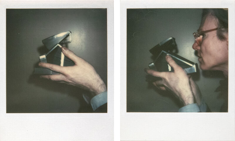 Andy Warhol, ‘Self-Portrait with Camera (diptych)’, 1973, Photography, Polaroid, Polacolor, Heather James Fine Art