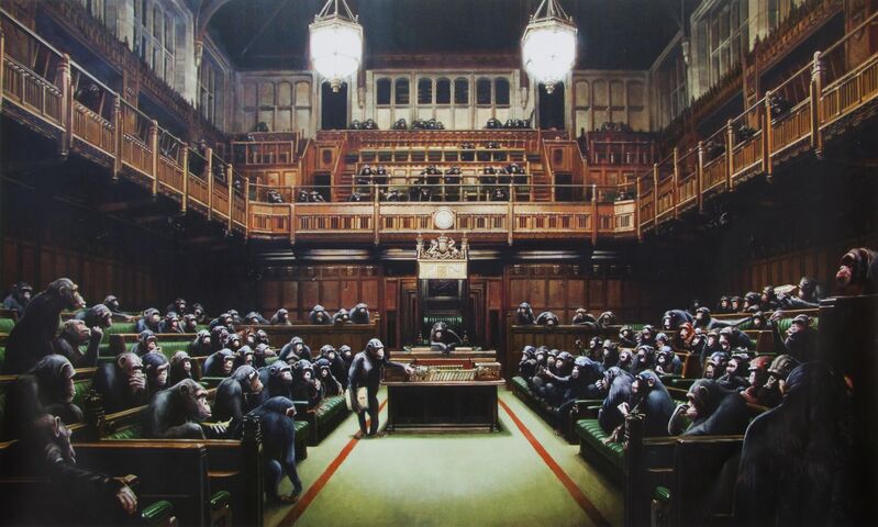 Banksy, ‘Monkey Parliament’, 2009, Print, Offset lithograph on paper, Julien's Auctions
