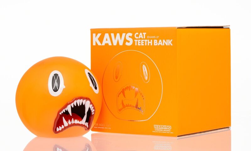 KAWS, ‘Cat Teeth Bank (Orange)’, 2007, Other, Painted cast vinyl, Heritage Auctions