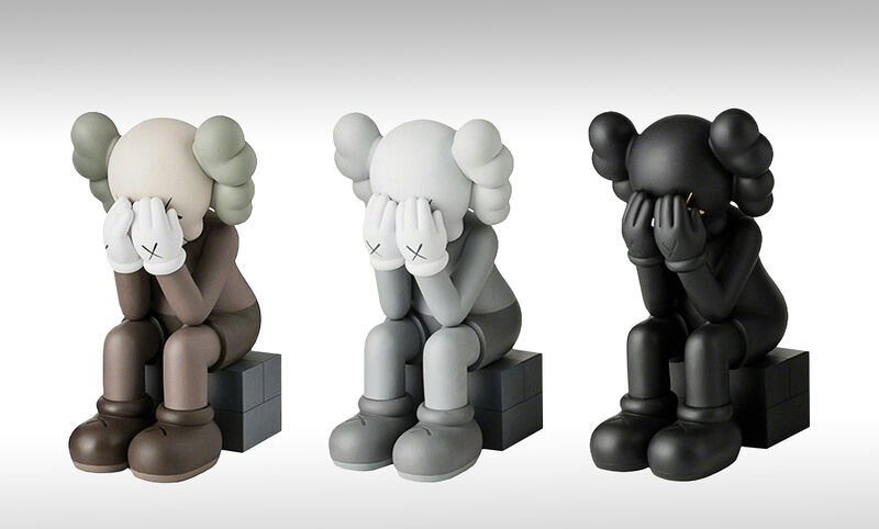 KAWS, ‘Passing Through (Grey, Brown & Black)’, 2018, Sculpture, A complete set of three cast vinyl figures, Tate Ward Auctions