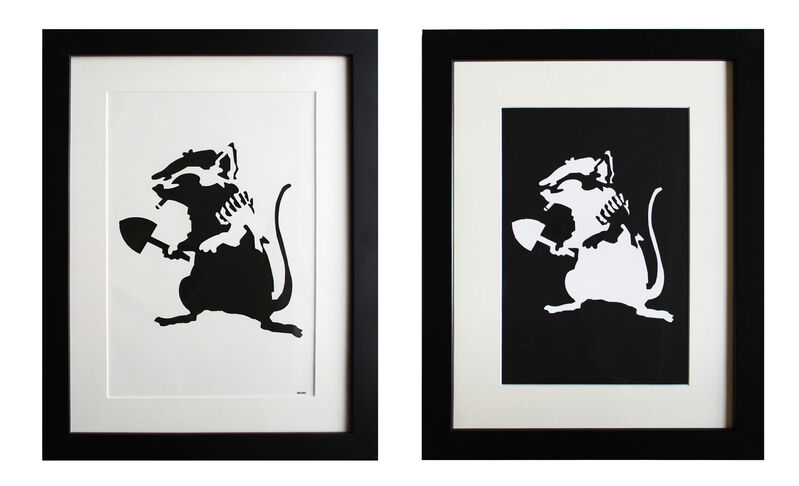 Banksy, ‘Rat Stencil (extra framed reverse stencil included)’, 2002, Other, Diecut stencil, EHC Fine Art Gallery Auction