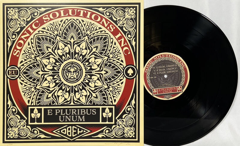 Shepard Fairey, ‘'E Pluribus Unum' Vinyl LP (w/SSI)’, 2020, Print, Serigraph print on record album sleeve with original vinyl., Signari Gallery