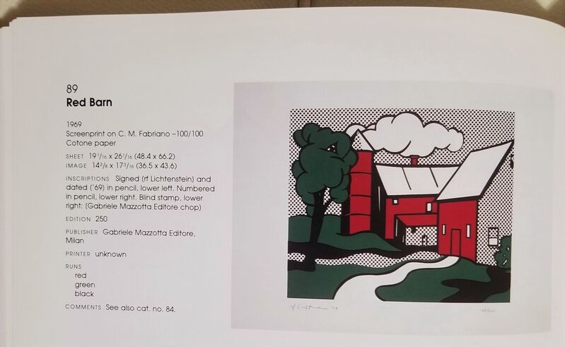 Roy Lichtenstein, ‘Red Barn’, 1969, Print, Screenprint, Graves International Art