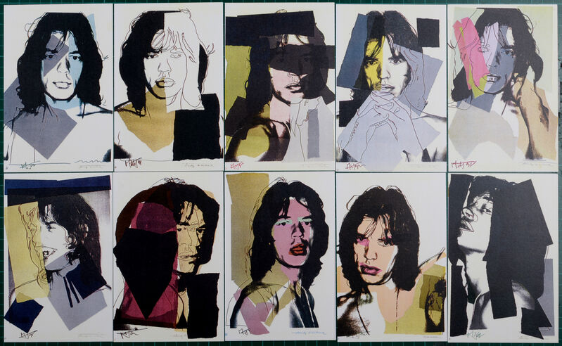 Andy Warhol, ‘Mick Jagger Postcards’, 1975, Print, A set of ten postcards printed in colors on cream wove paper, NCAG