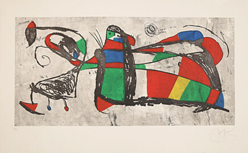 Joan Miró, ‘Tres Joan’, 1978, Print, Coloured aquatint etching, Galerie Boisseree