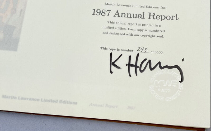 Keith Haring, ‘Signed Keith Haring catalog (Keith Haring Martin Lawrence) ’, 1987, Ephemera or Merchandise, Spiral bound catalog, Lot 180