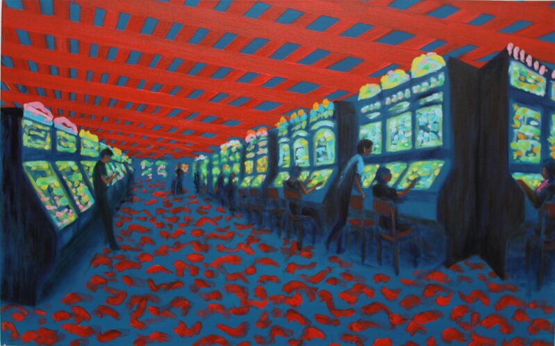 Jane Dickson, ‘Red Roof’, 2012, Painting, Oil on canvas, James Fuentes