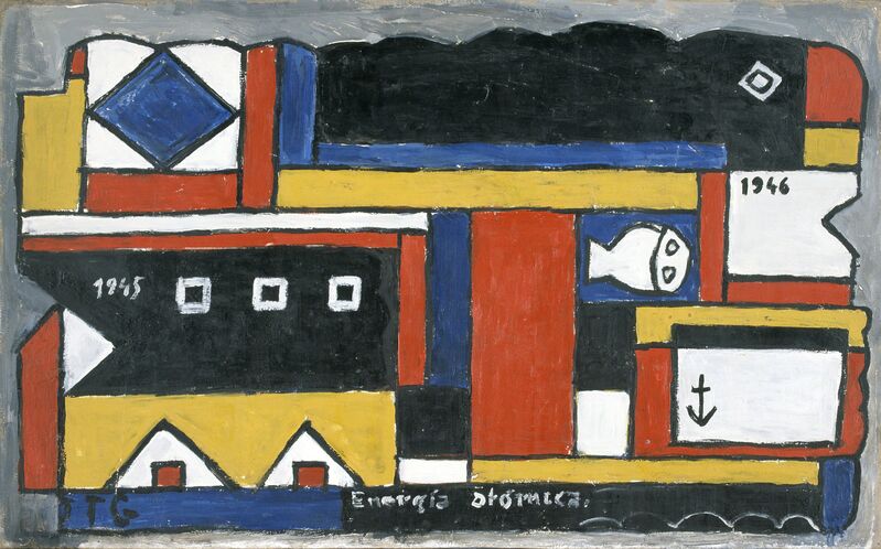 Joaquín Torres-García, ‘Energía atómica (Atomic energy)’, 1946, Painting, Oil on cardboard, The Museum of Modern Art