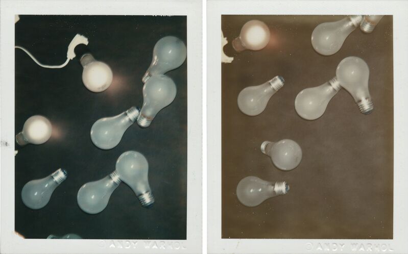 Andy Warhol, ‘Light Bulbs’, 1980, Photography, Two unique polaroid prints, Christie's Warhol Sale 