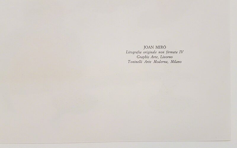 Joan Miró, ‘Litografia Originale IV’, 1972, Print, Color Lithograph, Cerbera Gallery