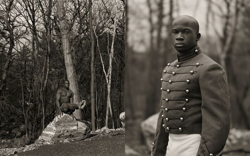 Anderson & Low, ‘William Reynolds, Gymnast, US Military Academy’, 2001, Photography, Diptych of Silver Gelatin Prints, Brooklyn Museum