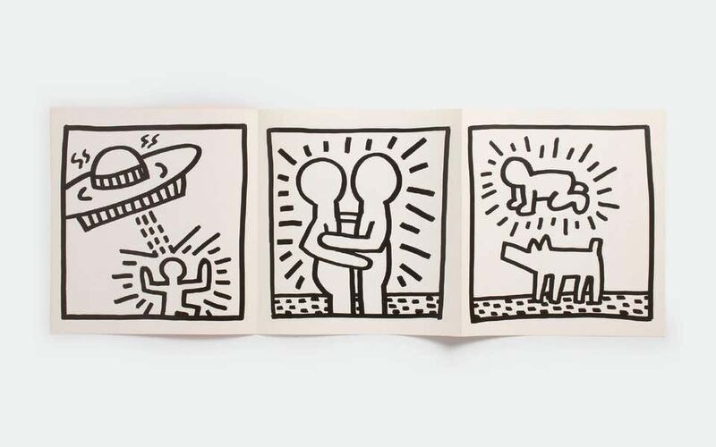 Keith Haring, ‘Keith Haring Paul Maenz exhibition announcement & catalog ’, 1984, Ephemera or Merchandise, Offset printed exhibition announcement and catalog, Lot 180