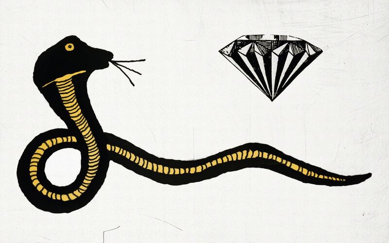 Donald Baechler, ‘Diamond Snake by Donald Baechler’, 2007, Print, Photogravure on 300gsm Somerset paper, Lot 180 Gallery