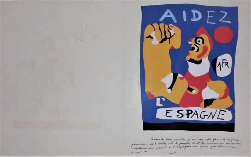 Joan Miró, ‘Aidez l'Espagne’, 1937, Print, Pochoir, Galeria Freijo