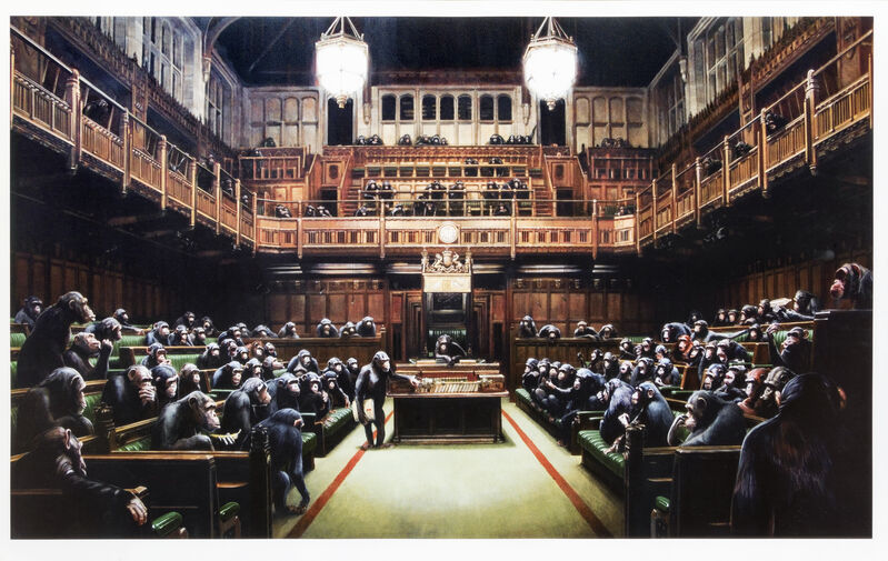 Banksy, ‘Monkey Parliament’, 2009, Print, Offset lithograph in colours on smooth wove paper, Tate Ward Auctions