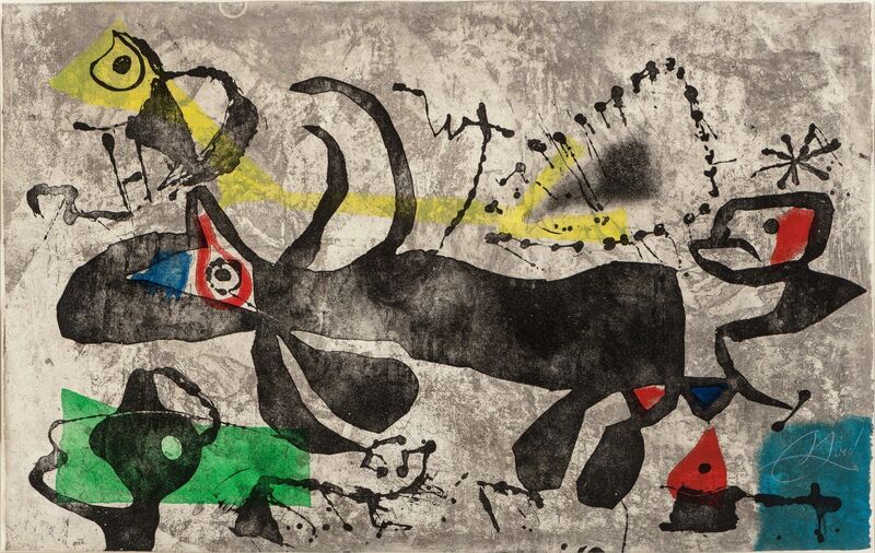 Joan Miró, ‘Els Gossos IV’, 1979, Print, Etching in colors on Arches paper, Heritage Auctions