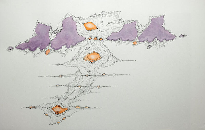 John De Puy, ‘Reflections, Colorado River’, Unknown, Drawing, Collage or other Work on Paper, Watercolor on paper, Addison Rowe Gallery