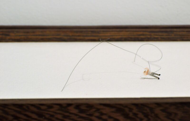 Jean-Pierre Gauthier, ‘Grounded / Mise à terre’, 2014, Sculpture, Wires, wood, figurine, paper, electronics, ELLEPHANT