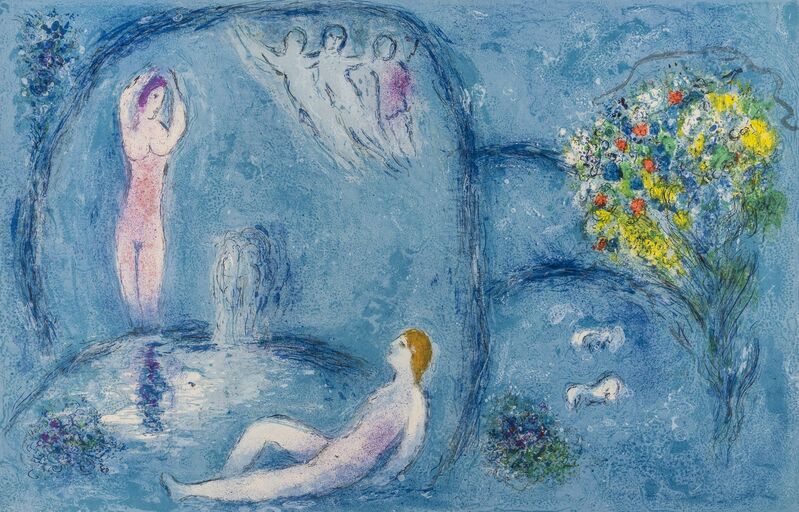 Marc Chagall, ‘La Caverne des Nyphes (from Daphnis et Chloé) (Mourlot 321)’, 1961, Print, Lithograph printed in colours, on Arches paper, Forum Auctions