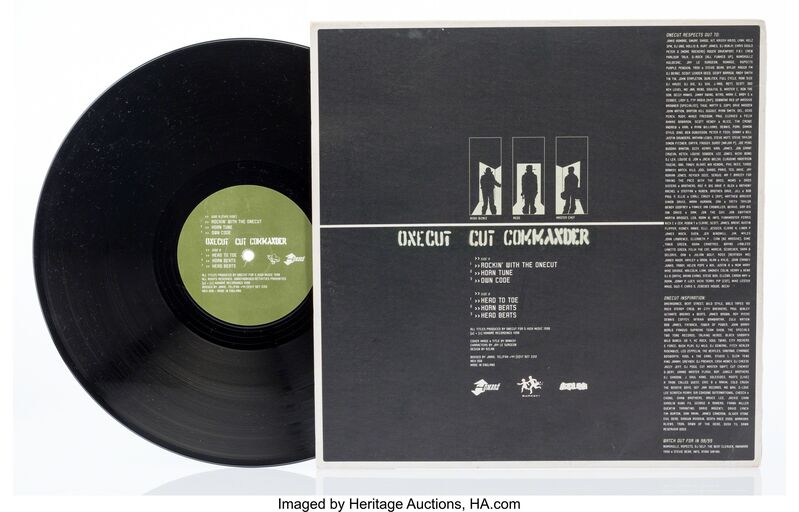 Banksy, ‘OneCut- Cut Commander’, 1998, Print, Screenprint in colors on record sleeve with vinyl record, Heritage Auctions