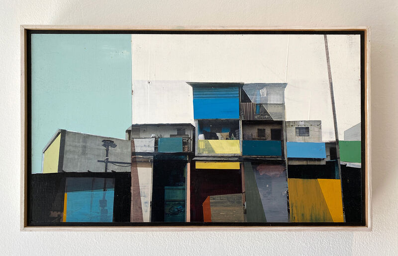 Siddharth Parasnis, ‘Cityscape #17’, 2018, Painting, Mixed media on panel (framed), Sue Greenwood Fine Art