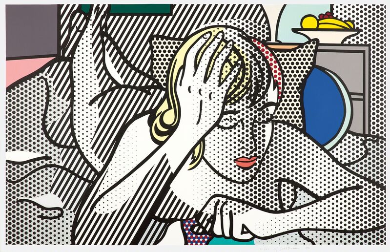 Roy Lichtenstein, ‘Thinking Nude, from Nude Series’, 1994, Print, Screenprint in colors, on Rives BFK paper, with full margins., Phillips