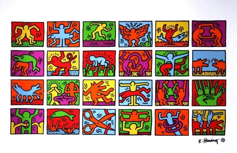 Keith Haring, ‘Retrospect’, 1989-1993, Print, Offset lithograph, EHC Fine Art