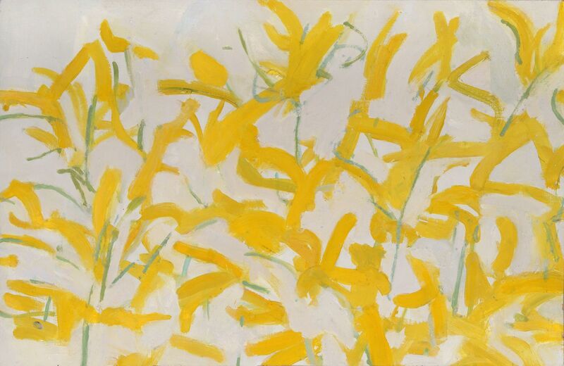 Alex Katz, ‘Goldenrod’, 1955, Painting, Oil on board, Colby College Museum of Art