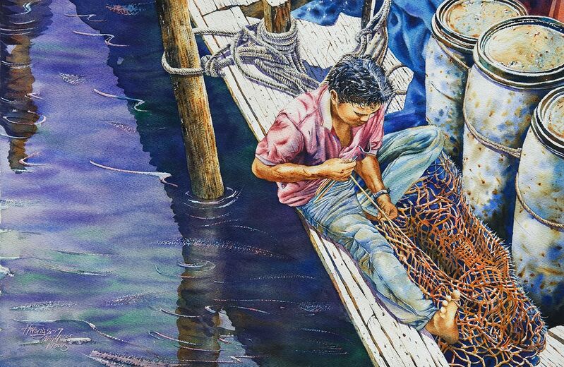 Lok Kerk Hwang 骆克璜, ‘Sekinchan Impression No 8’, 2017, Painting, Watercolour on Paper, Art WeMe Contemporary Gallery