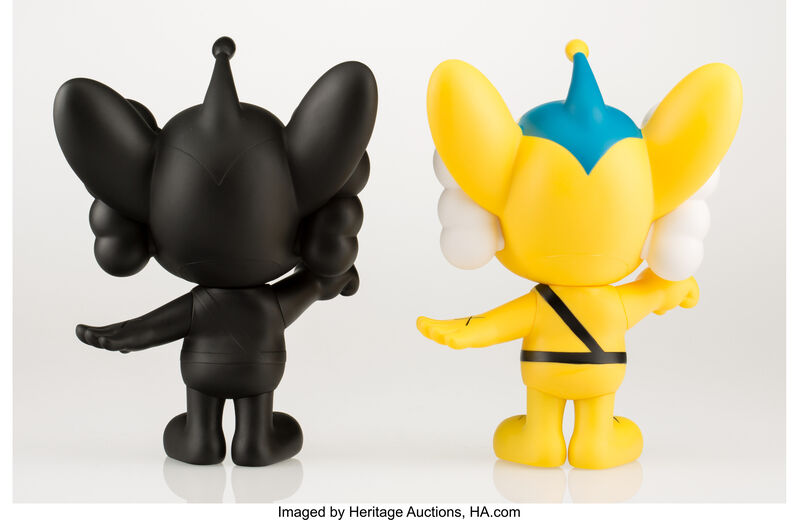 KAWS, ‘JPP (Yellow and Black) (two works)’, 2008, Other, Painted cast vinyl, Heritage Auctions