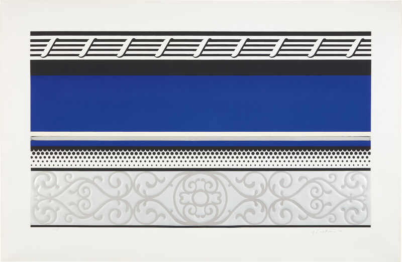 Roy Lichtenstein, ‘Entablature V, from Entablature series’, 1976, Print, Screenprint, lithograph and collage in colors with embossing, on Rives BFK paper, with full margins., Phillips