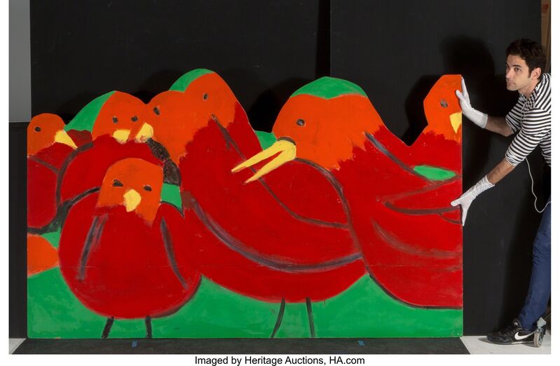 Alex Katz, ‘Red Robins (four panels)’, 1977, Painting, Acrylic on panel, Heritage Auctions