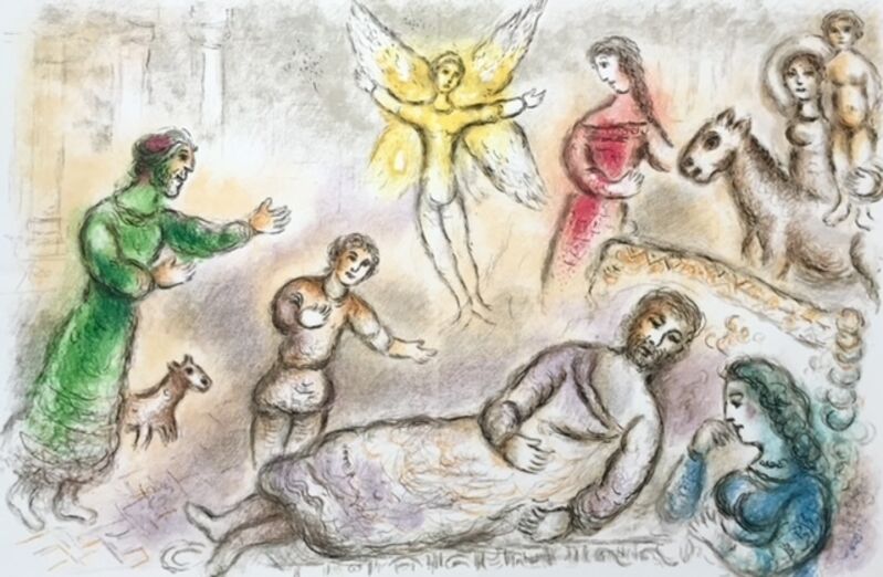 Marc Chagall, ‘“Peace Rediscovered,” from L'Odyssée (Mourlot 749-830; Cramer 96)’, 1989, Ephemera or Merchandise, Offset lithograph on Fabriano wove paper, Art Commerce