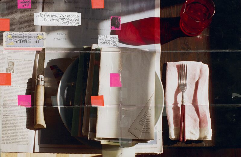 Moyra Davey, ‘Ruby Glass’, 2013, Photography, Digital C-print, tape, postage, ink, ICA Philadelphia